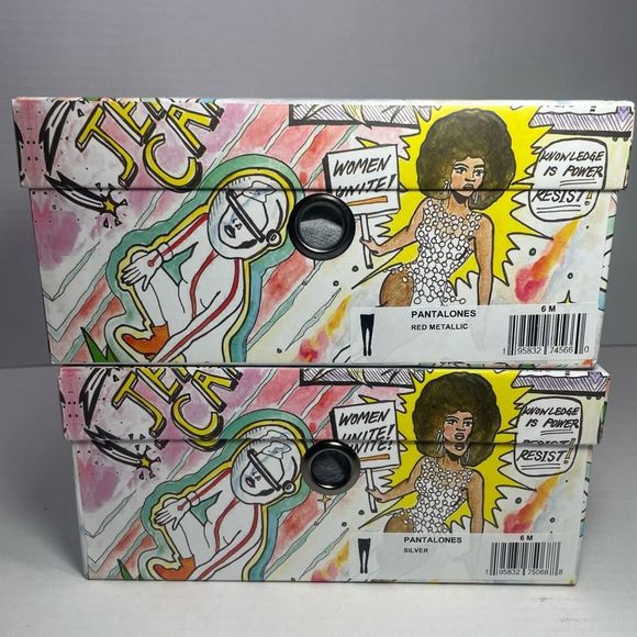 Jeffrey Campbell BNIB Small PANTALONES 6M platform women Silver - Picture 12 of 16